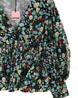 Blusa encauchada print flores