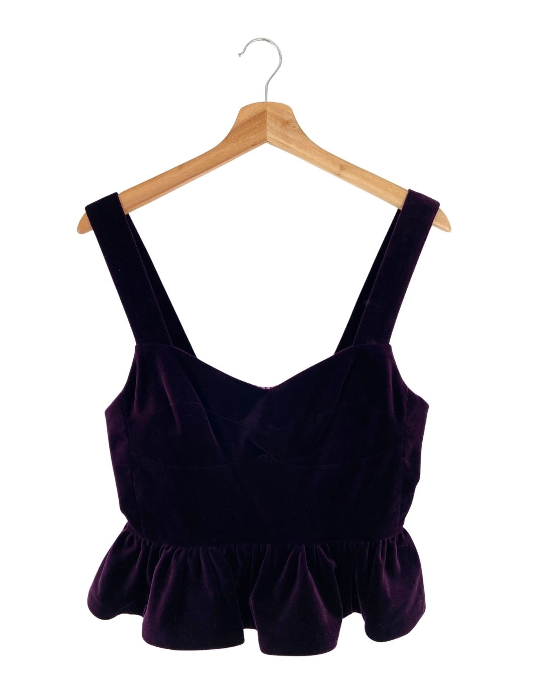 Top de tiras en velvet