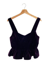 Top de tiras en velvet