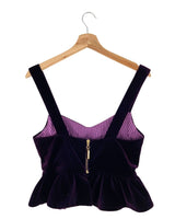 Top de tiras en velvet