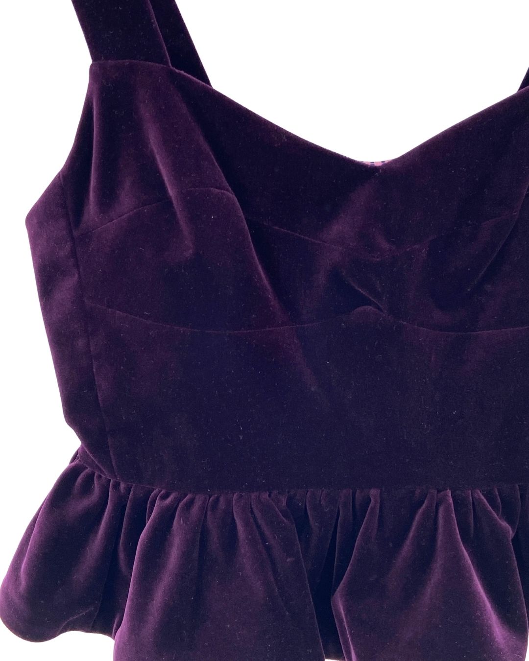 Top de tiras en velvet
