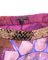 Falda satinada con print
