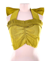 Top satinado mini plisado