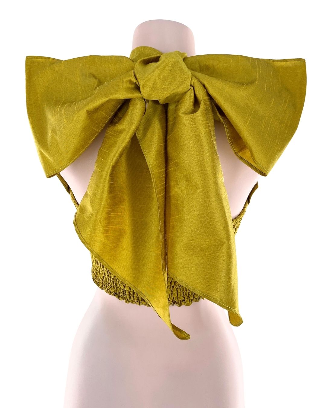 Top satinado mini plisado