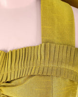 Top satinado mini plisado