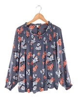 Blusa manga larga print flores