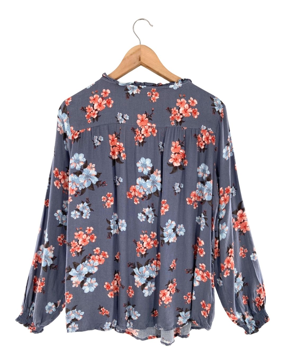 Blusa manga larga print flores
