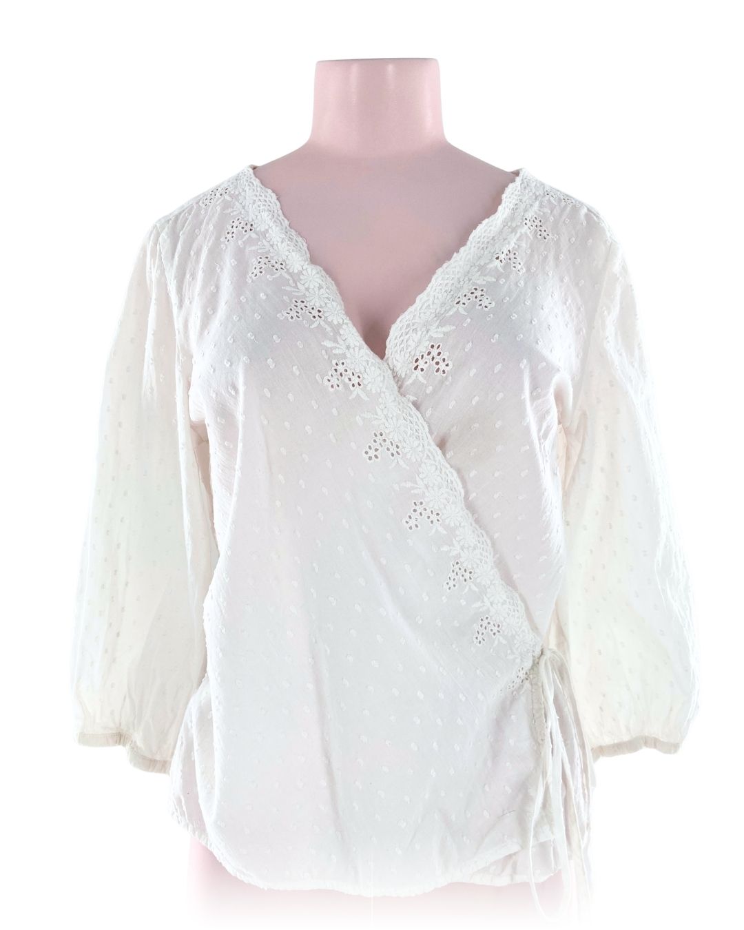 Blusa wrap en plumeti