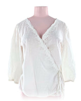 Blusa wrap en plumeti