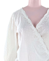 Blusa wrap en plumeti