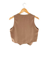 Chaleco crop abotonado