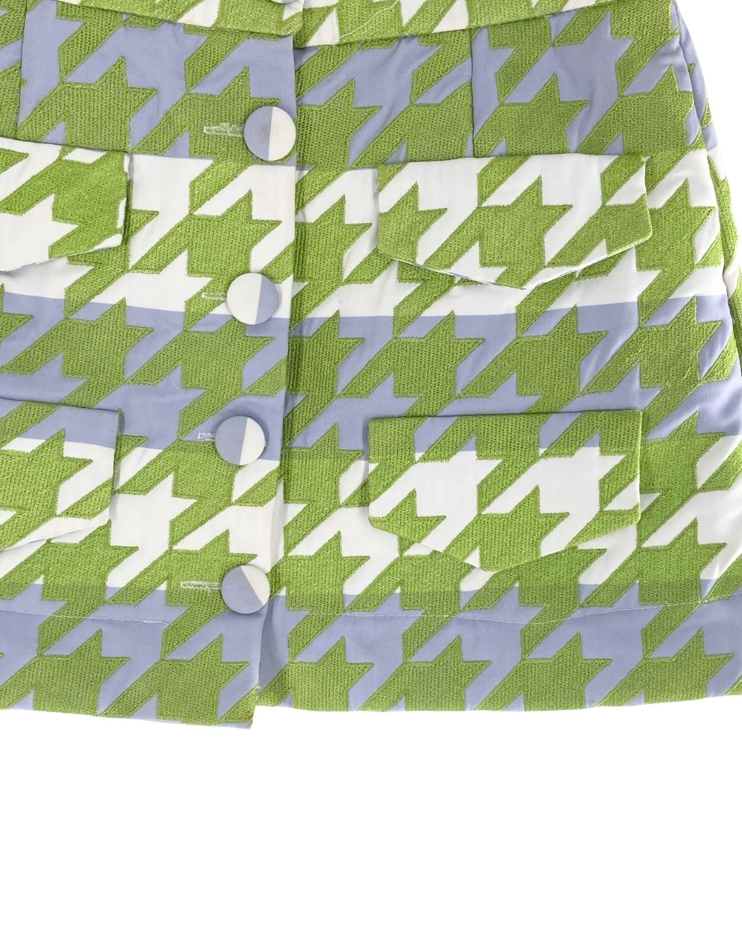 Falda mini bordada diseño maxi