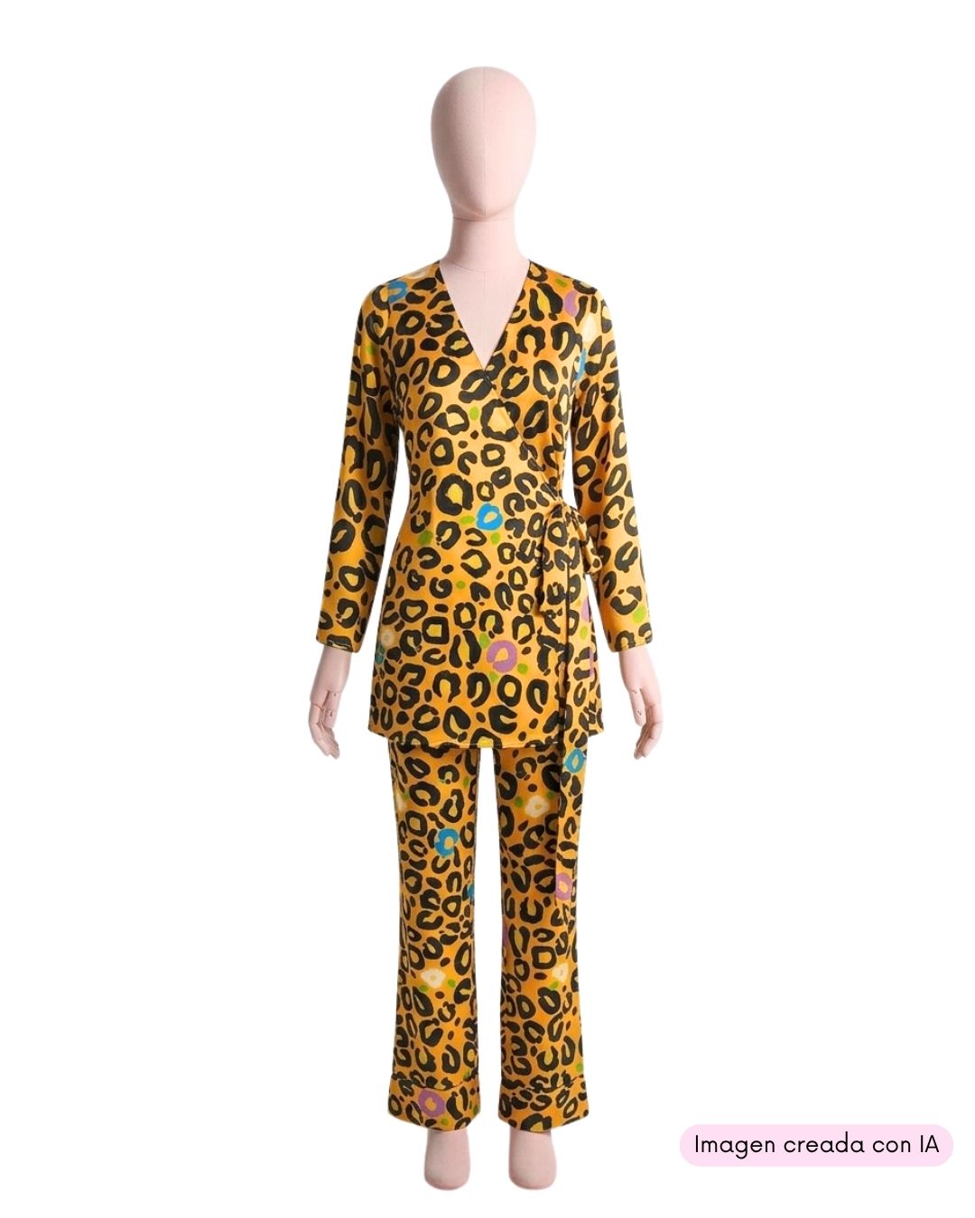 Set de blusa wrap y pantalon