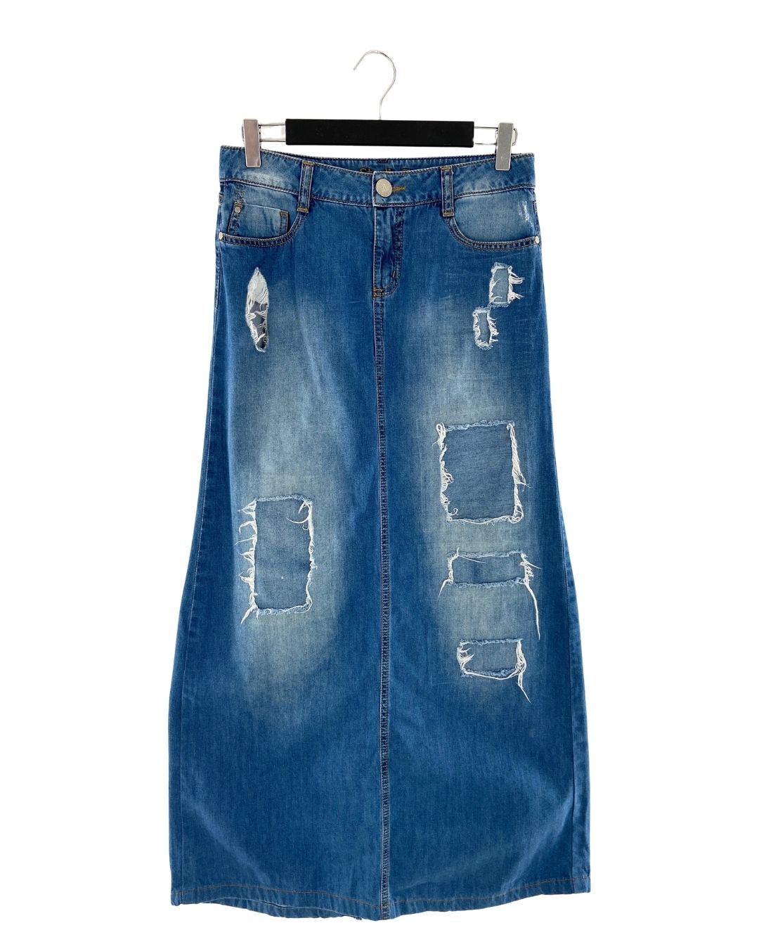 Maxi falda rigida en denim