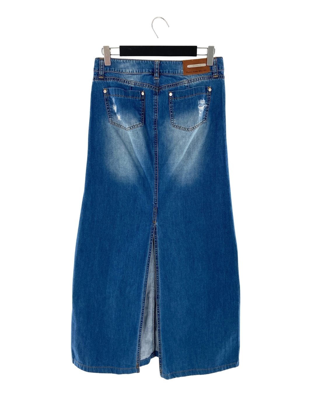 Maxi falda rigida en denim