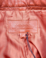 Pantalon capri rigido en cuero
