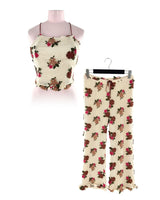 Set de top y pantalon tejido
