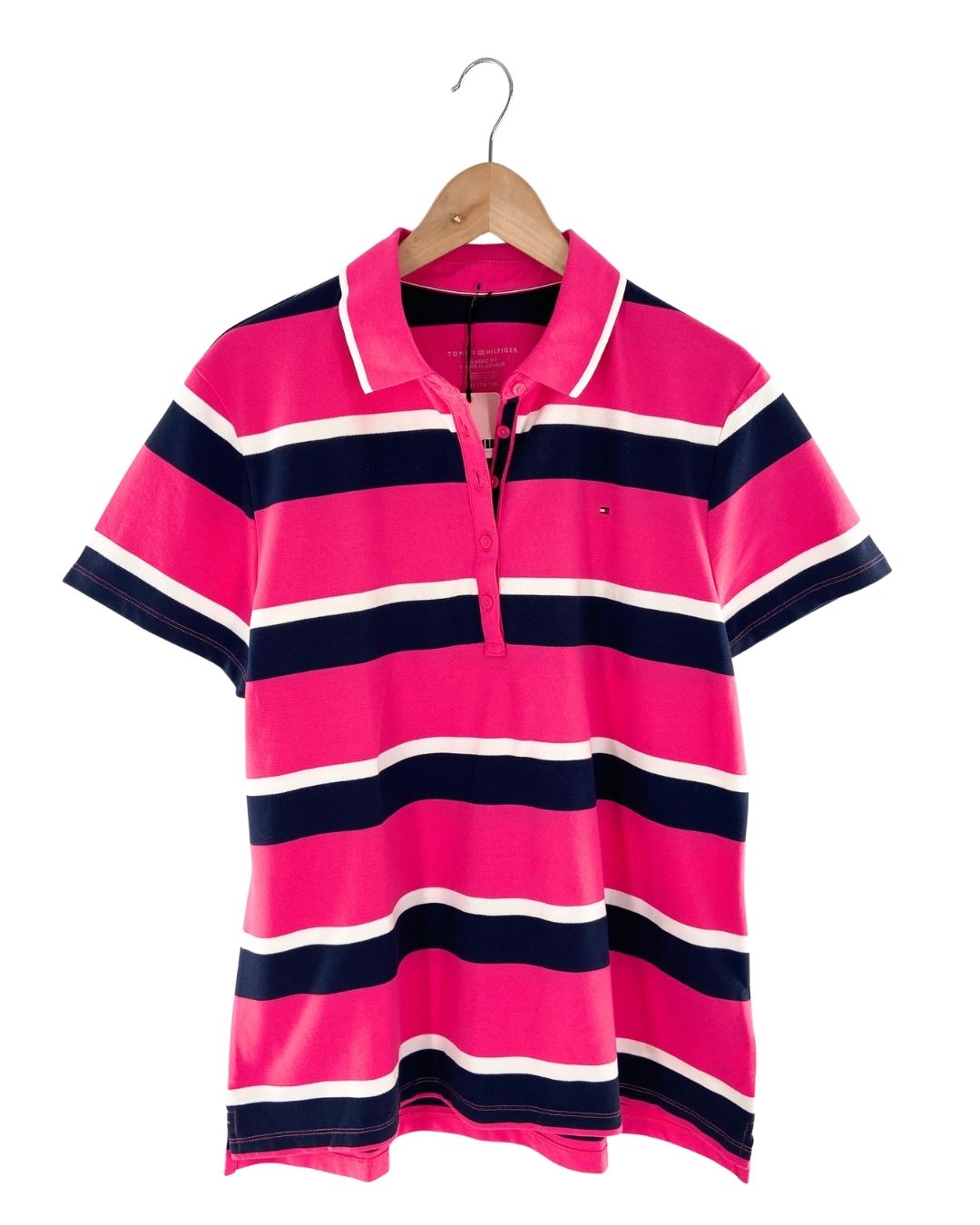 Camiseta tipo polo a franjas