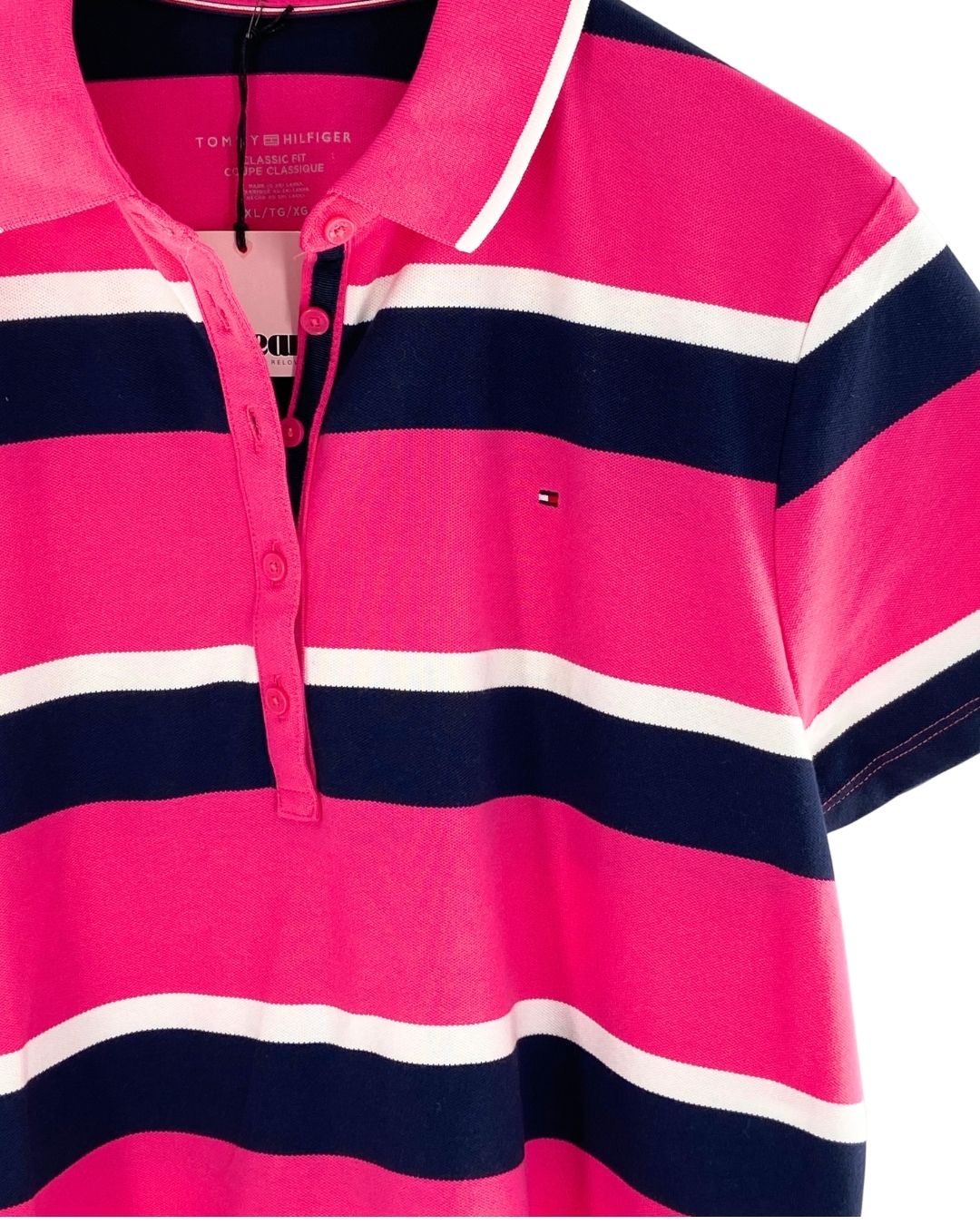 Camiseta tipo polo a franjas