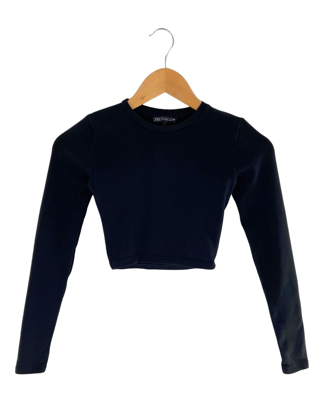 Camiseta crop manga larga