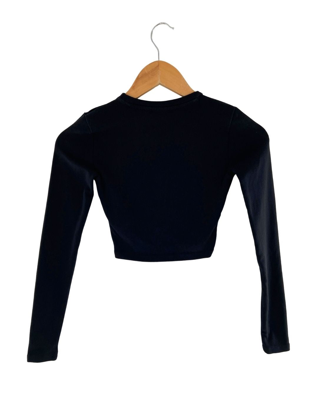 Camiseta crop manga larga