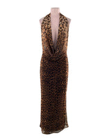 Vestido en mesh cuello caido