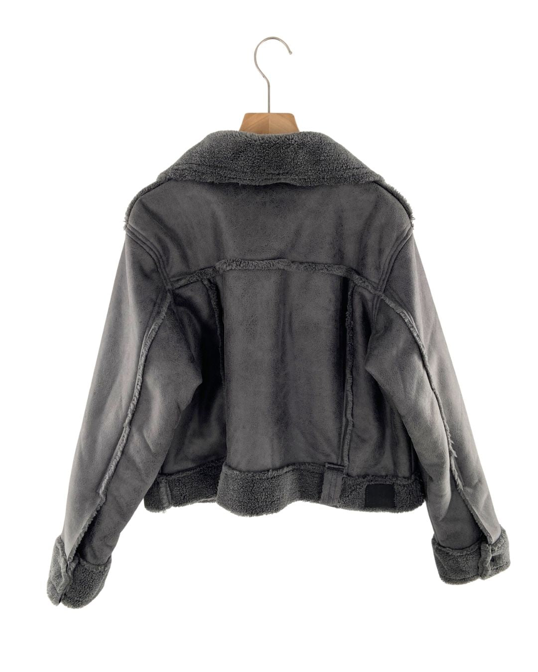 Chaqueta en antelina afelpada