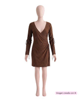 Vestido midi manga larga