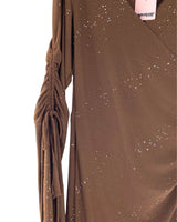 Vestido midi manga larga