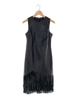 Vestido midi en cuero