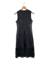 Vestido midi en cuero