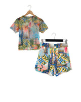 Set de blusa y short print