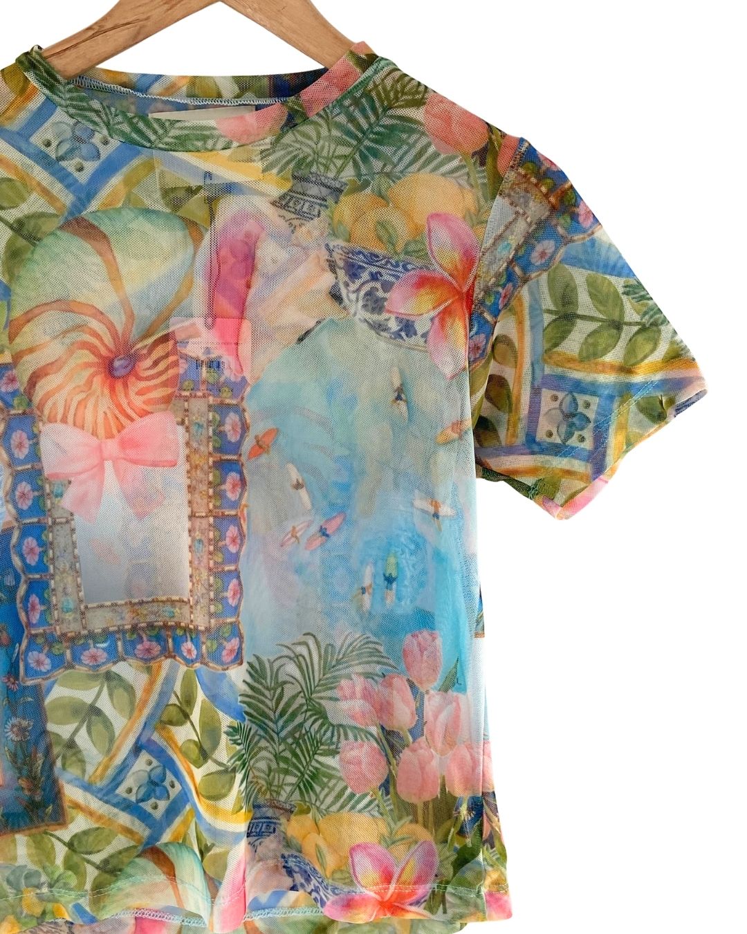 Set de blusa y short print