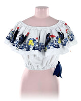 Blusa crop off shoulder vuelo
