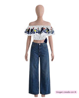 Blusa crop off shoulder vuelo
