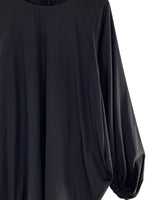 Vestido mini satinado puños
