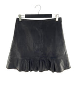 Falda midi en cuero straps