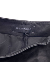 Falda midi en cuero straps