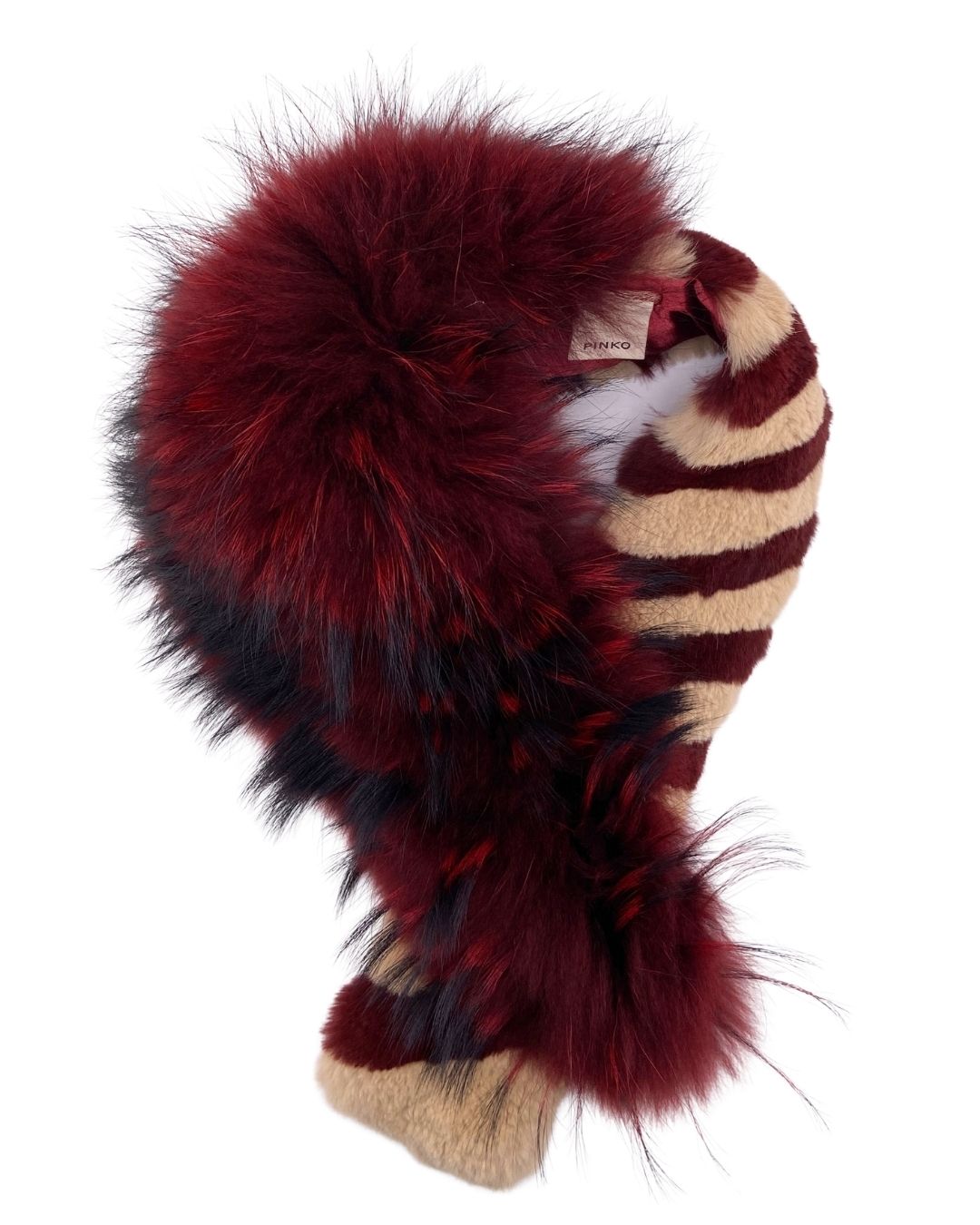 Cuello afelpado diseño zebra