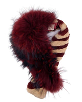 Cuello afelpado diseño zebra