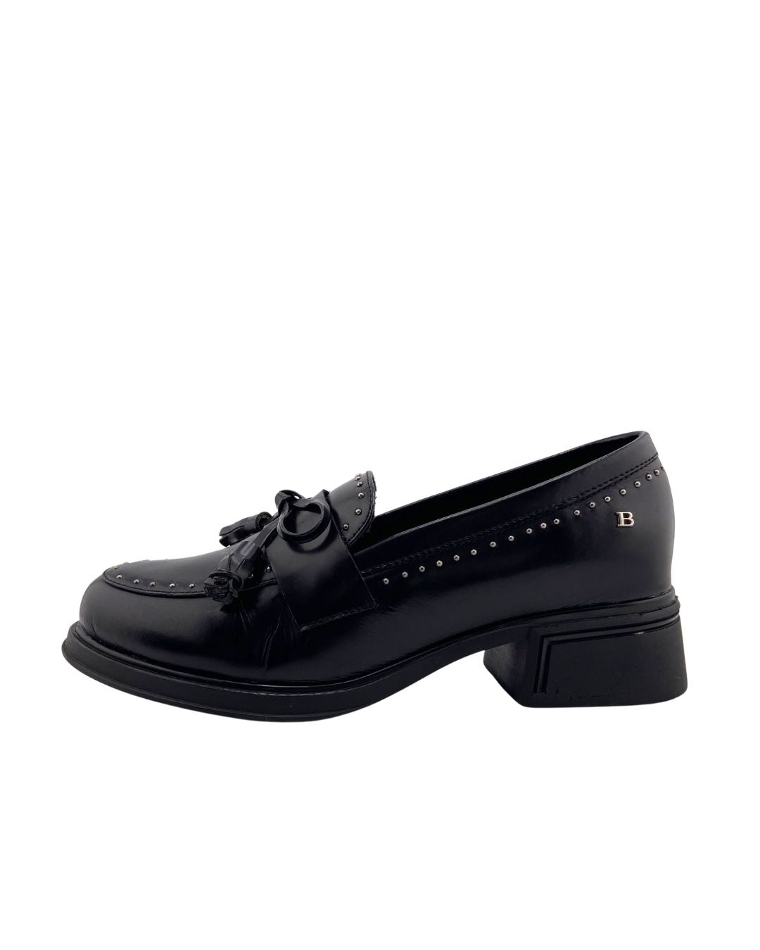 Mocasines en cuero con taches