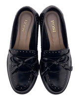 Mocasines en cuero con taches