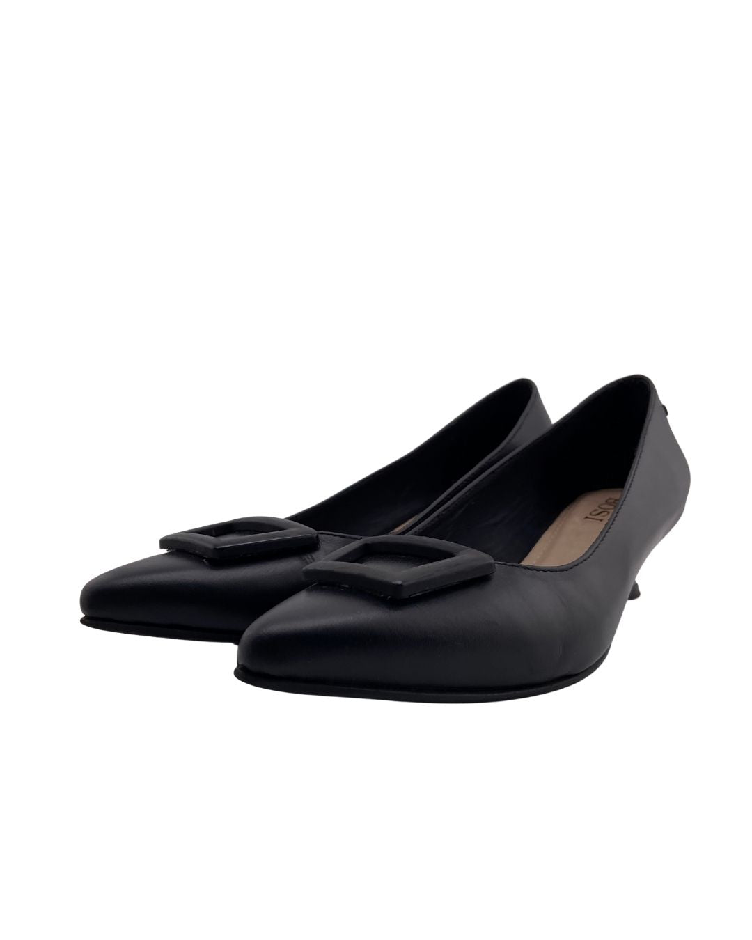 Stilettos con hebilla cuadrada