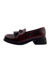 Mocasines en cuero con taches