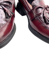 Mocasines en cuero con taches