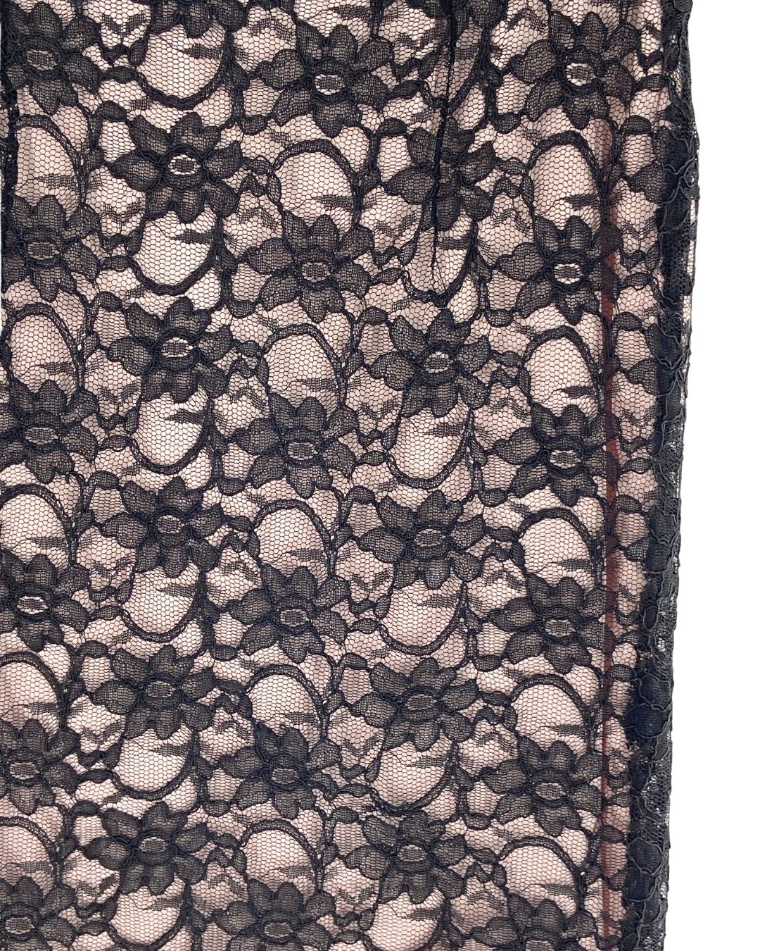 Falda midi rigida en blonda
