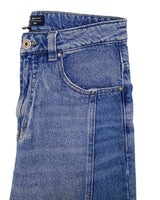 Jean straight rigido patchwork