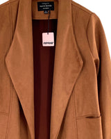 Chaqueta abierta en antelina
