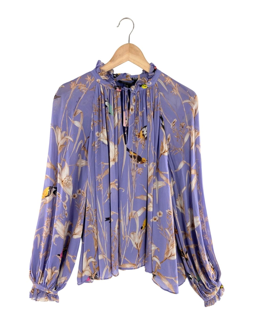 Blusa manga larga en viscosa p