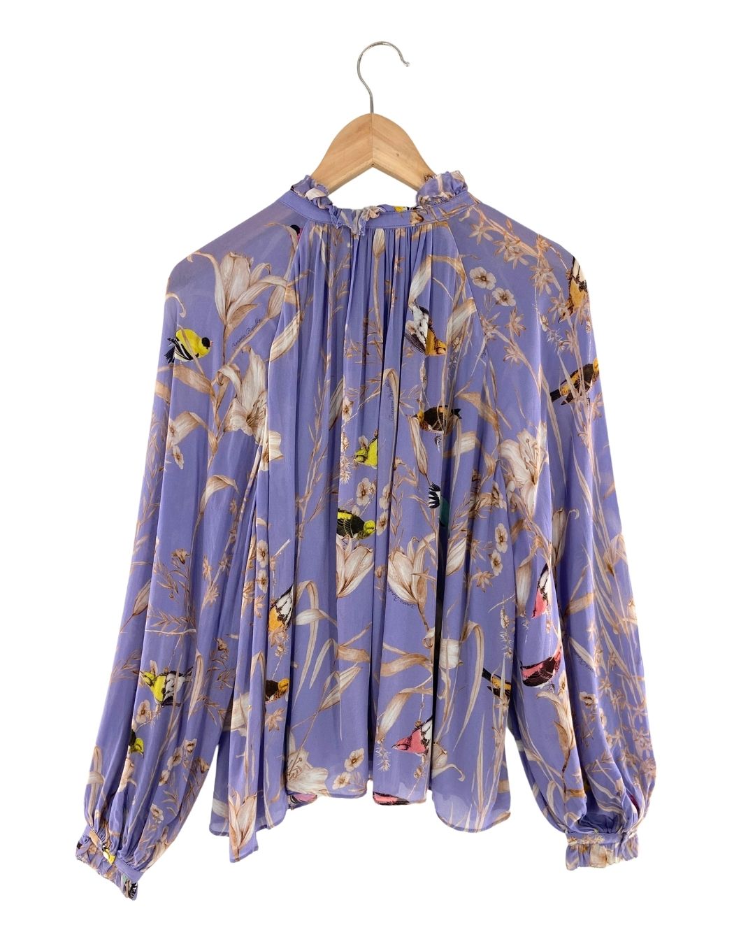 Blusa manga larga en viscosa p
